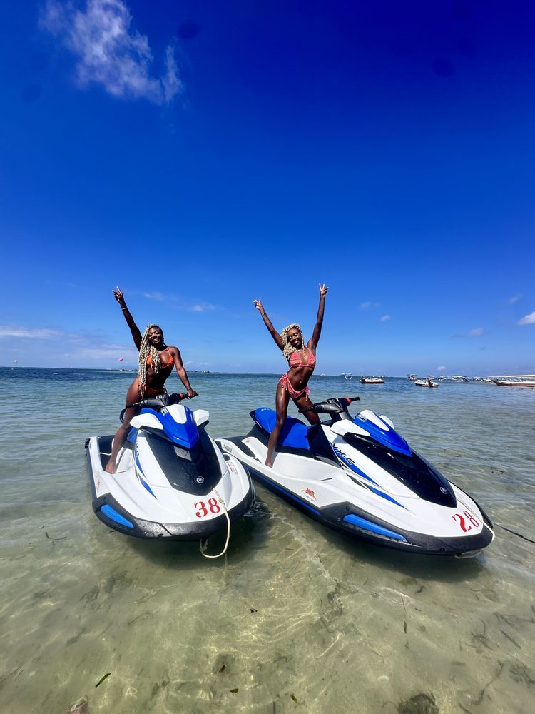 Out on the jet skis together
